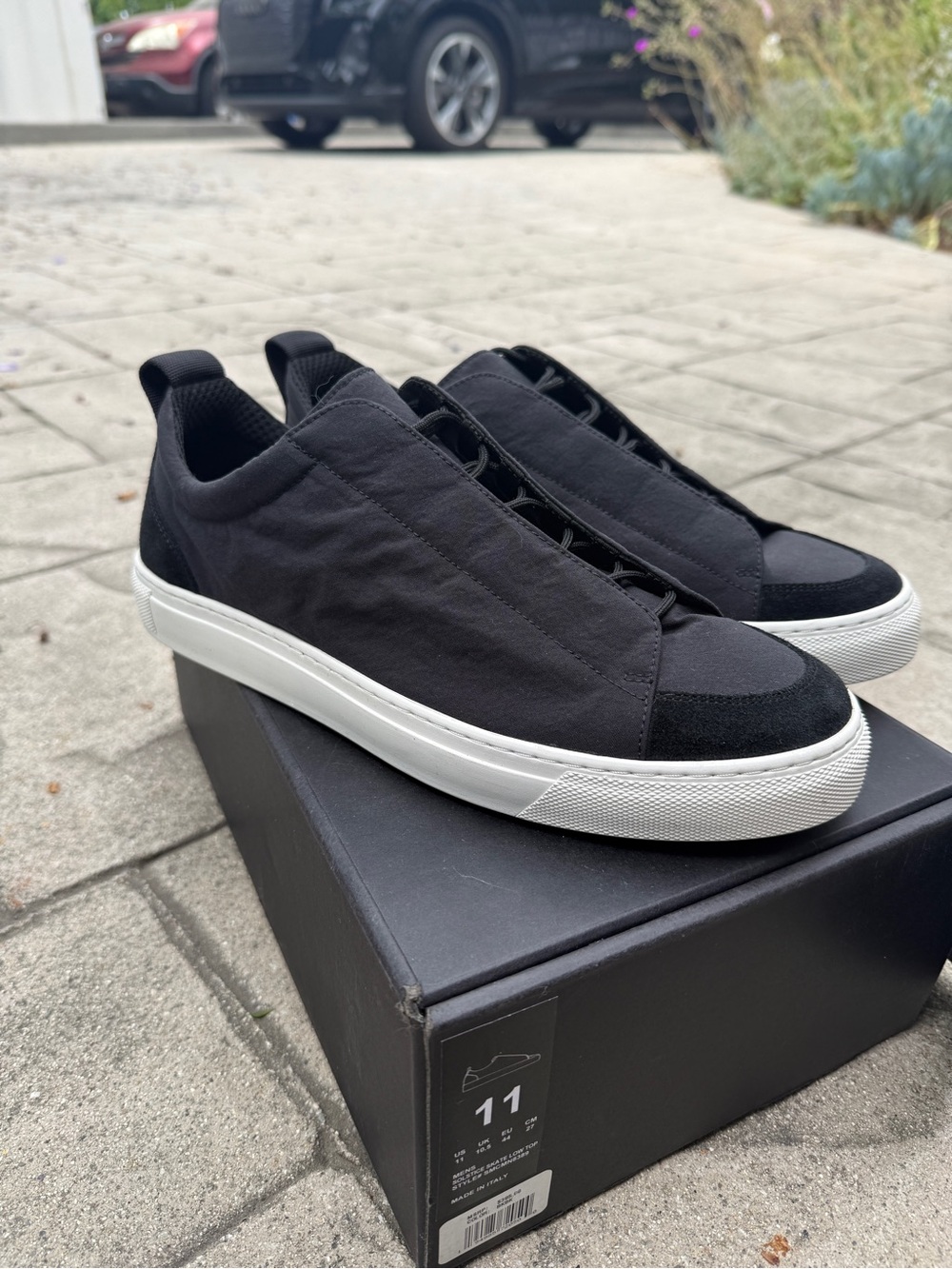 James Perse Black Canvas Sneakers